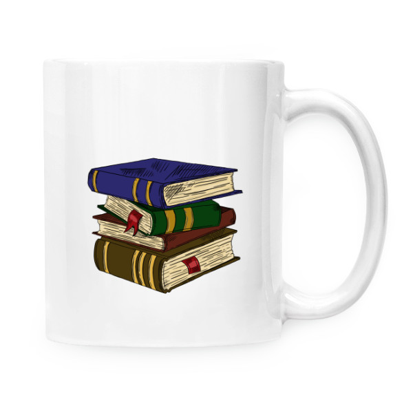 Cup white  Book lover