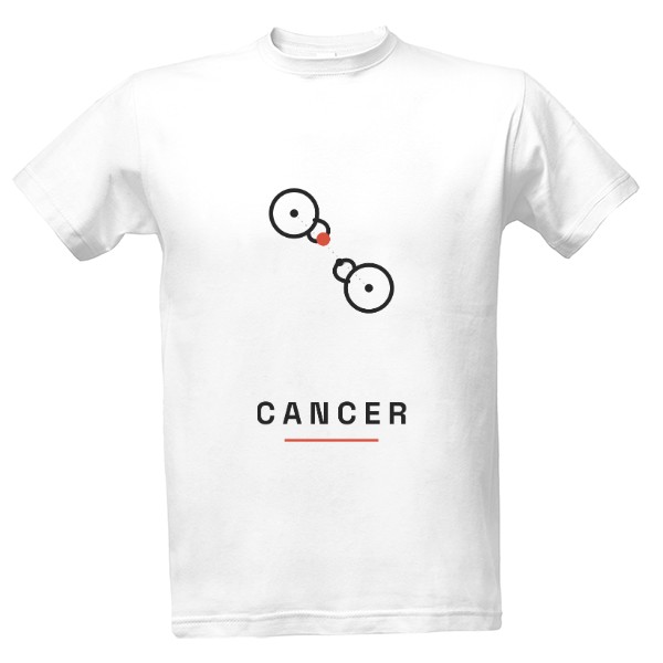 Tričko s potiskem Cancer – znamení zvěrokruhu anglicky (pánské)
