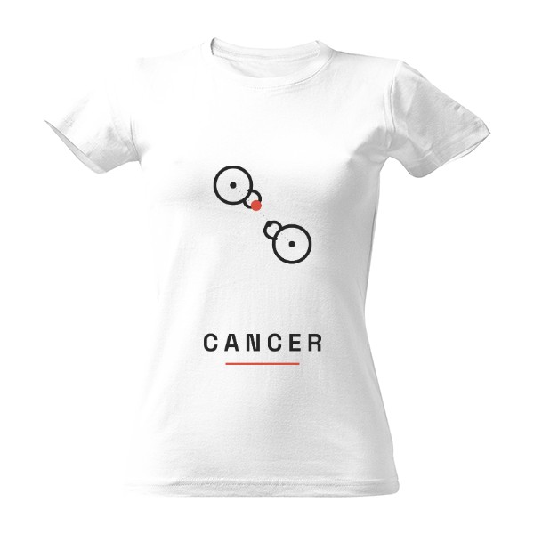 Tričko s potlačou Cancer – znamenie zverokruhu po anglicky (dámske)