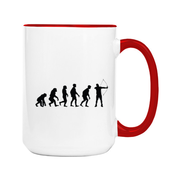 Mug big colourful Evoluce lukostřelec