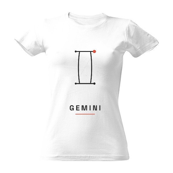 Tričko s potiskem Gemini – znamení zvěrokruhu anglicky (dámské)