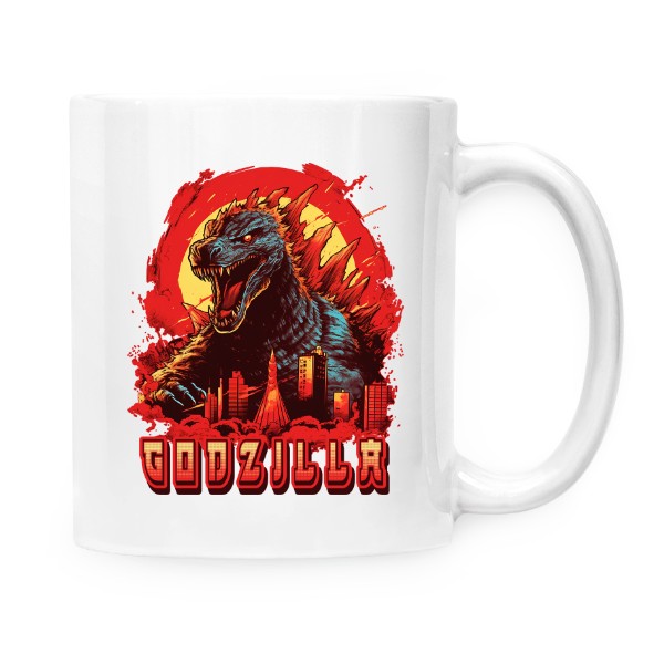Cup white Godzilla