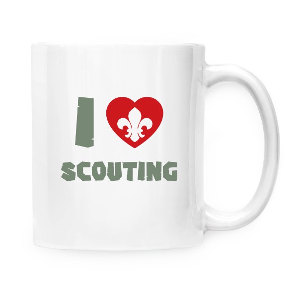 Cup white I love scouting