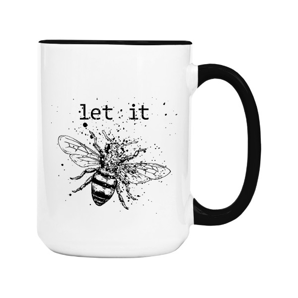 Mug big colourful Let it bee