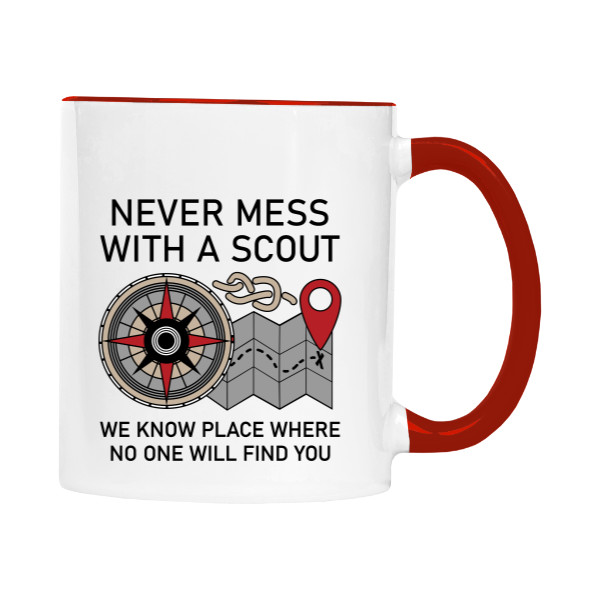 Cup colourful Never mess with a scout