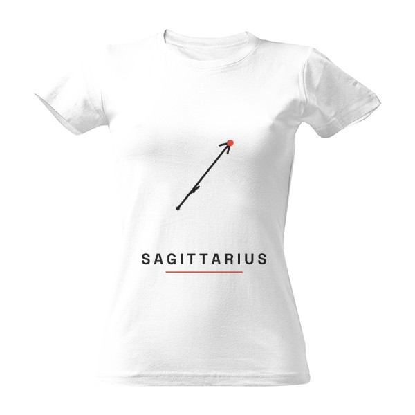 Tričko s potlačou Sagittarius – znamenie zverokruhu po anglicky (dámske)