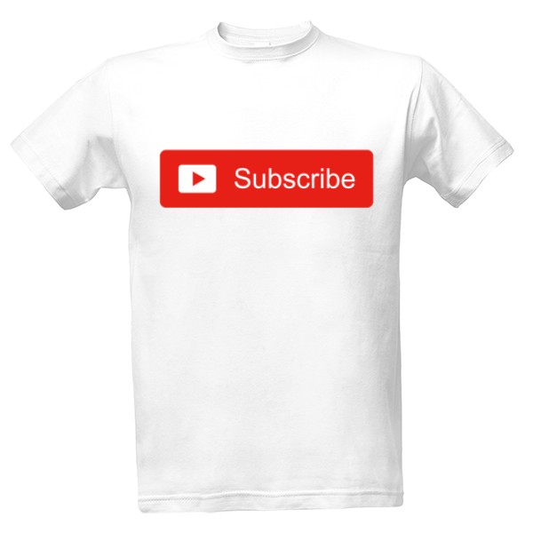 Tričko s potlačou Subscribe - YouTube