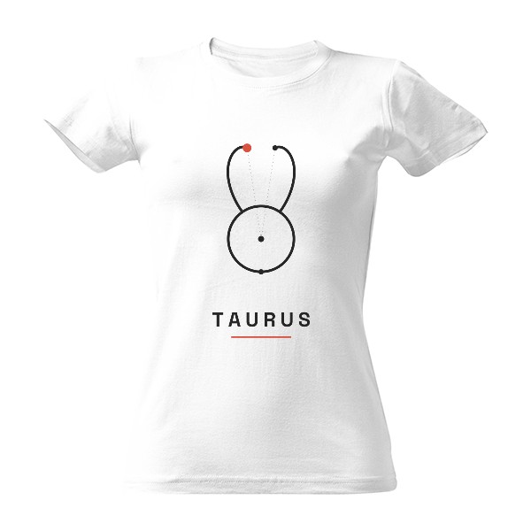 Tričko s potlačou Taurus – znamenie zverokruhu po anglicky (dámske)
