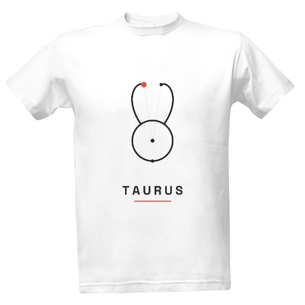Tričko s potlačou Taurus – znamenie zverokruhu po anglicky (pánske)