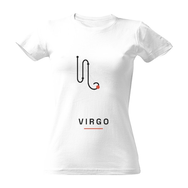 Tričko s potiskem Virgo – znamení zvěrokruhu anglicky (dámské)