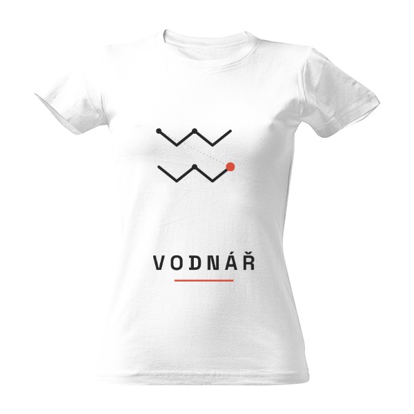 Tričko s potlačou Vodnár – znamenie zverokruhu (dámske)