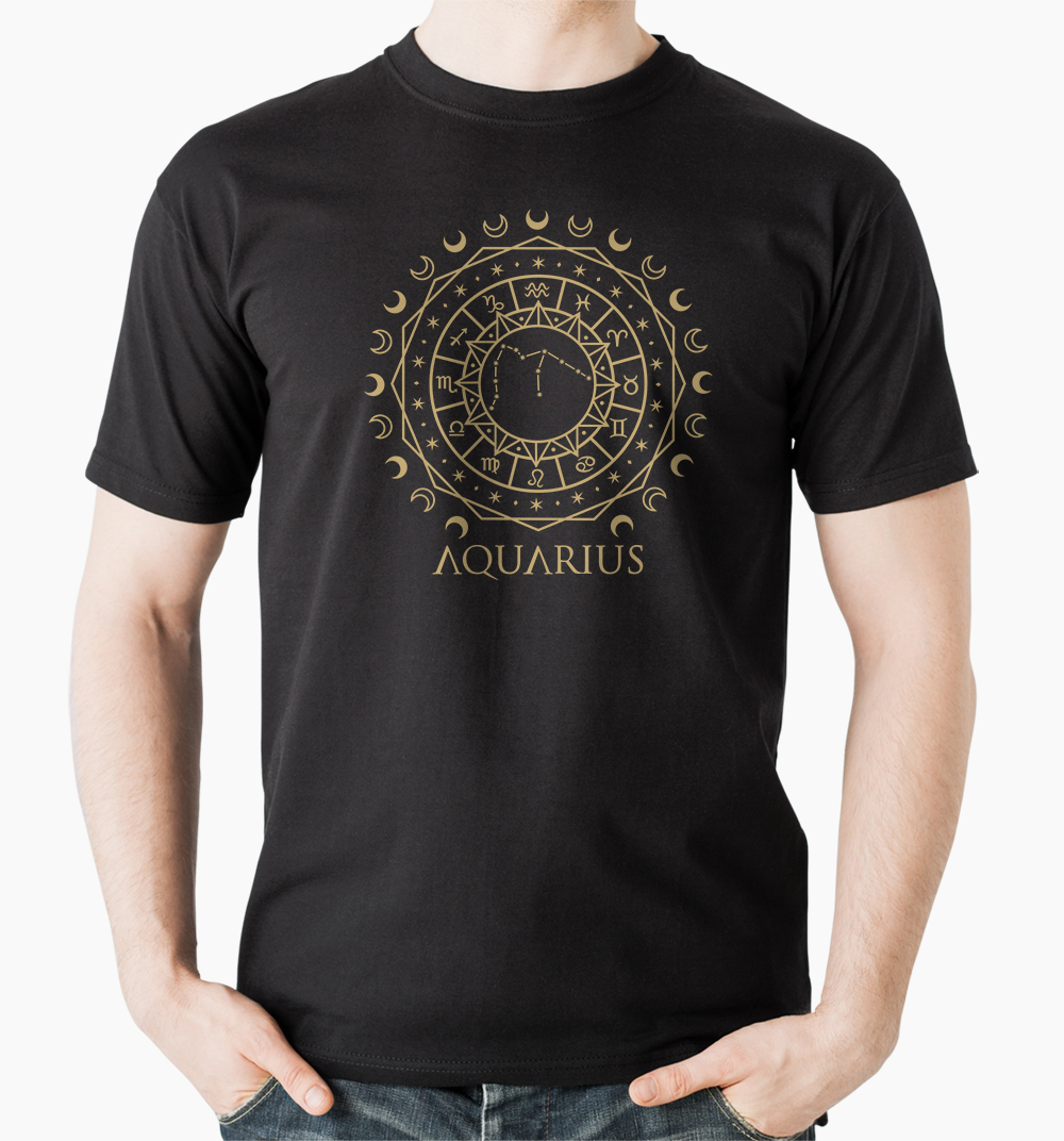 Tričko s potlačou zverokruh tričko vodnár aquarius